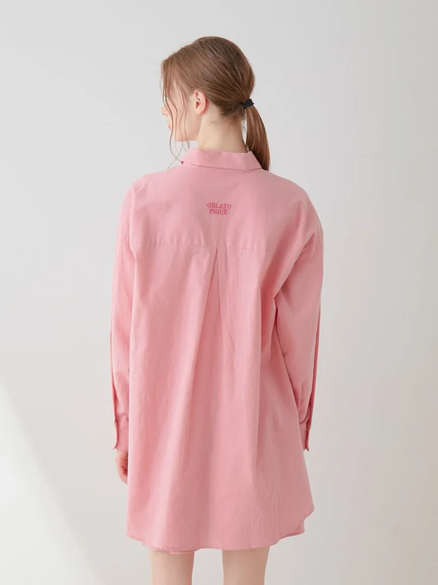 Resort Woven Long Sleeve Oversized Shirt