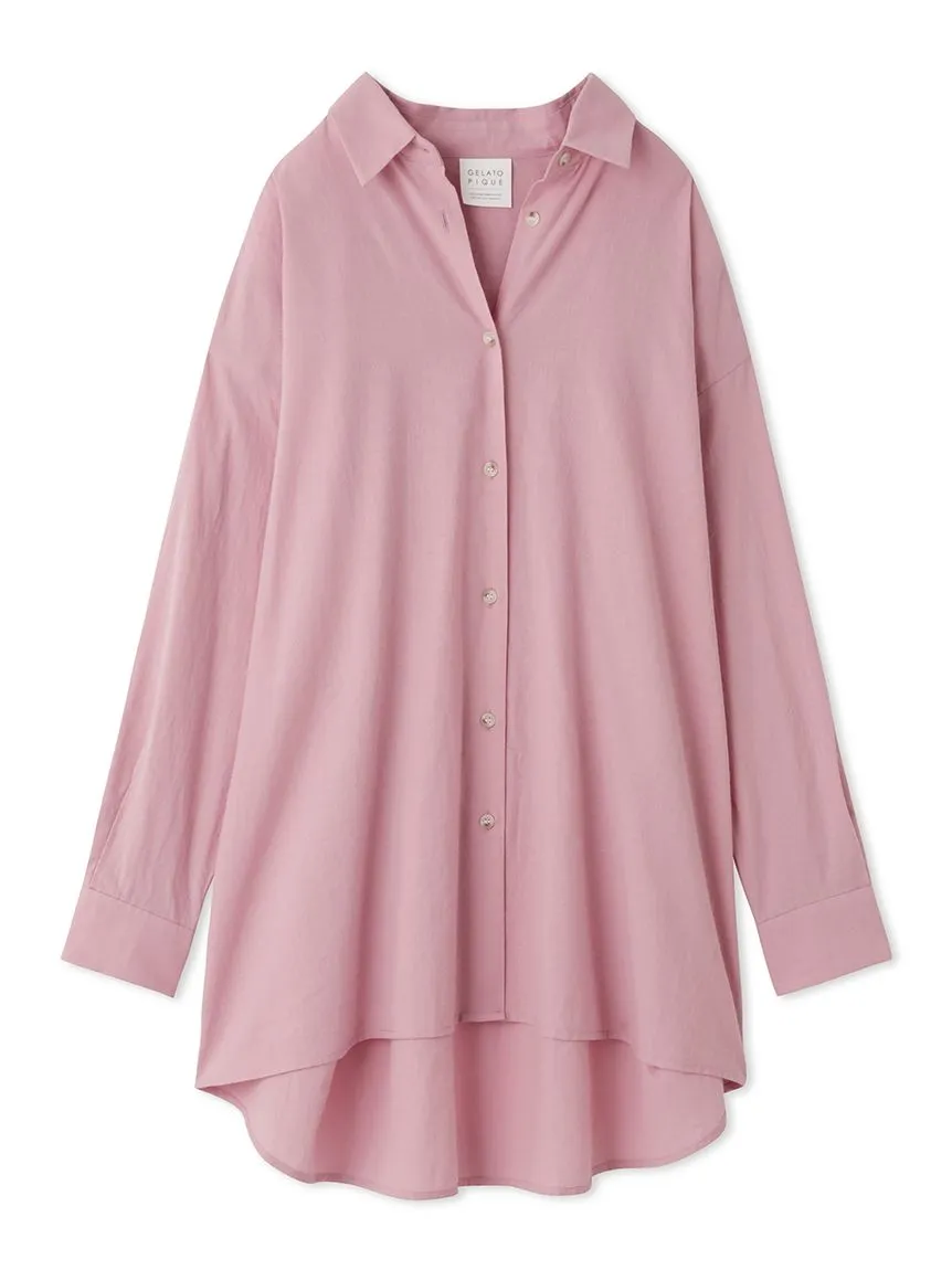 Resort Woven Long Sleeve Oversized Shirt