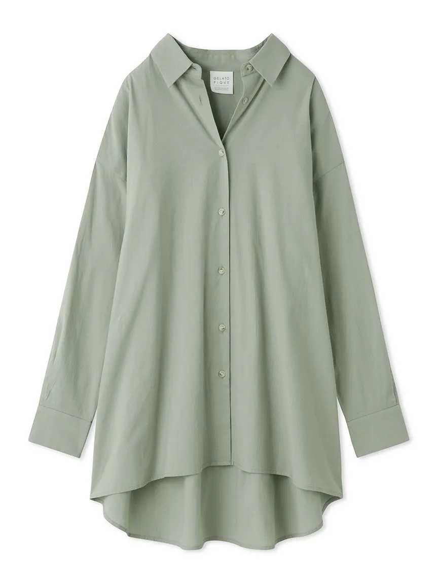 Resort Woven Long Sleeve Oversized Shirt