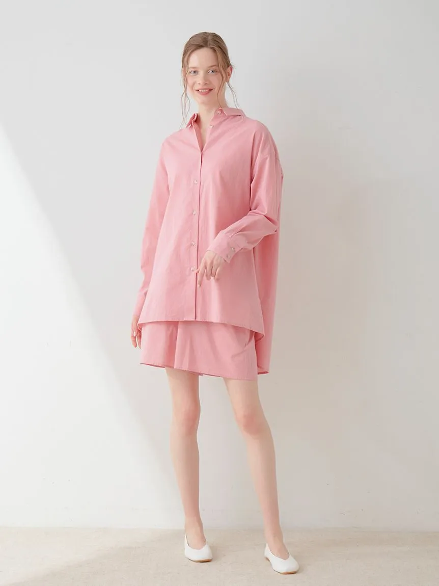 Resort Woven Long Sleeve Oversized Shirt