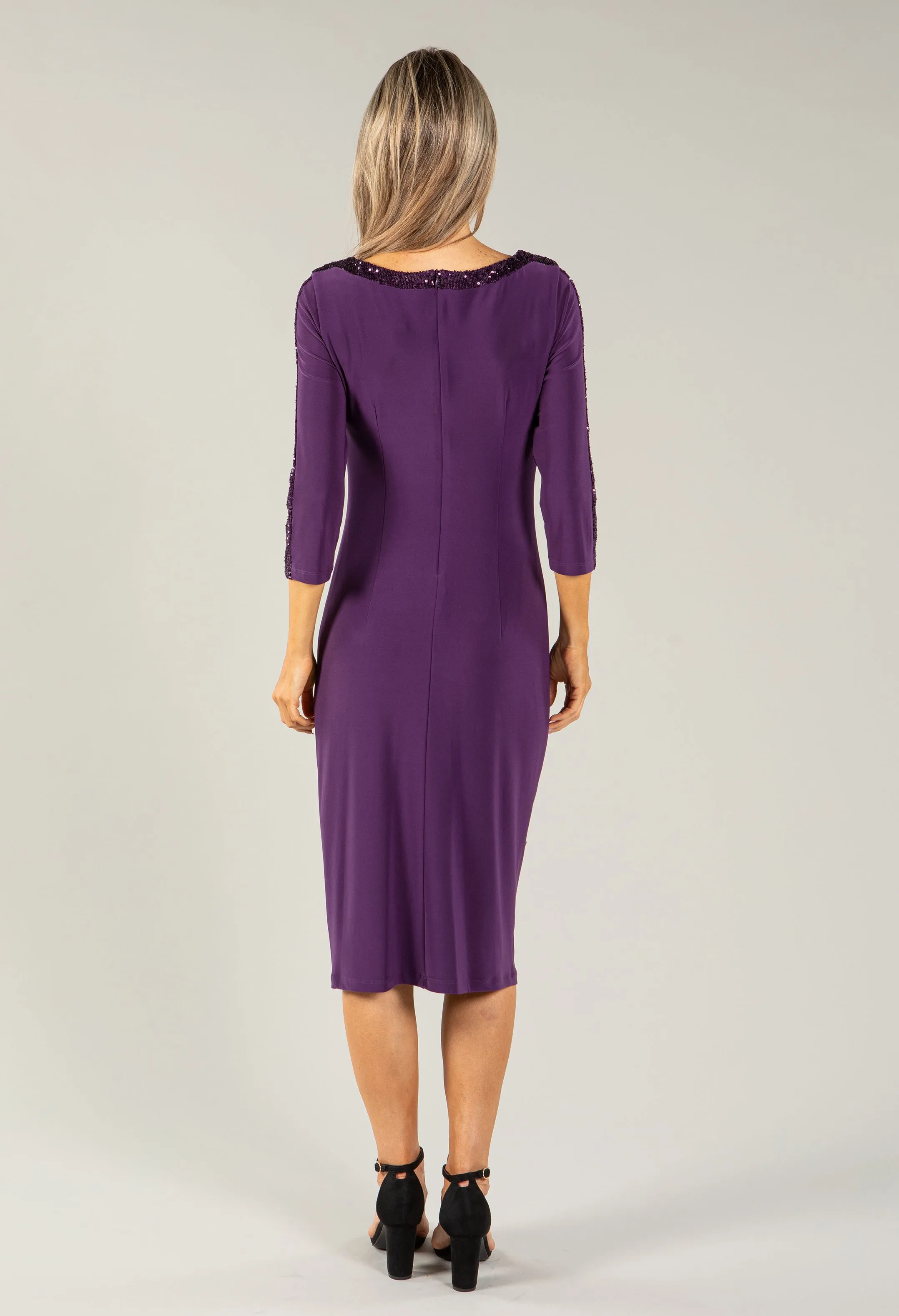 Sequined Sheath Midi Dress