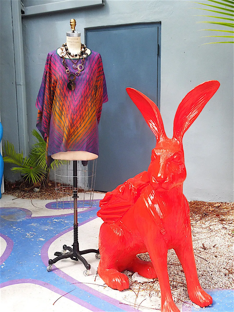Silk Caftan Hand Painted Shibori Model 1
