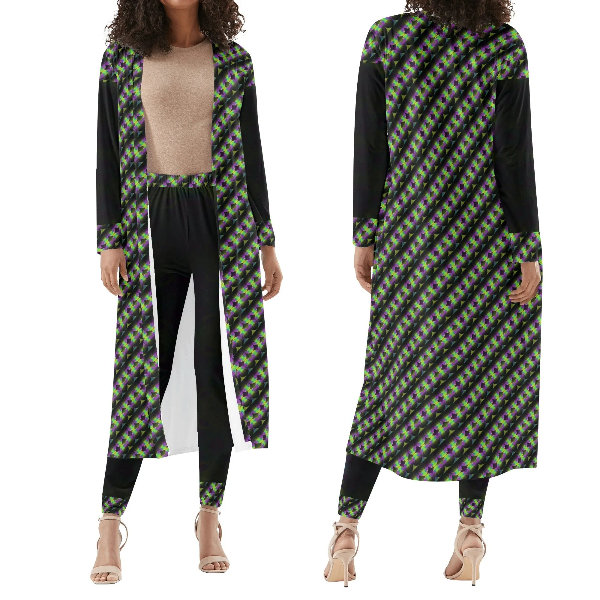 Snake Women's Long Sleeve Cardigan and Leggings 2pcs