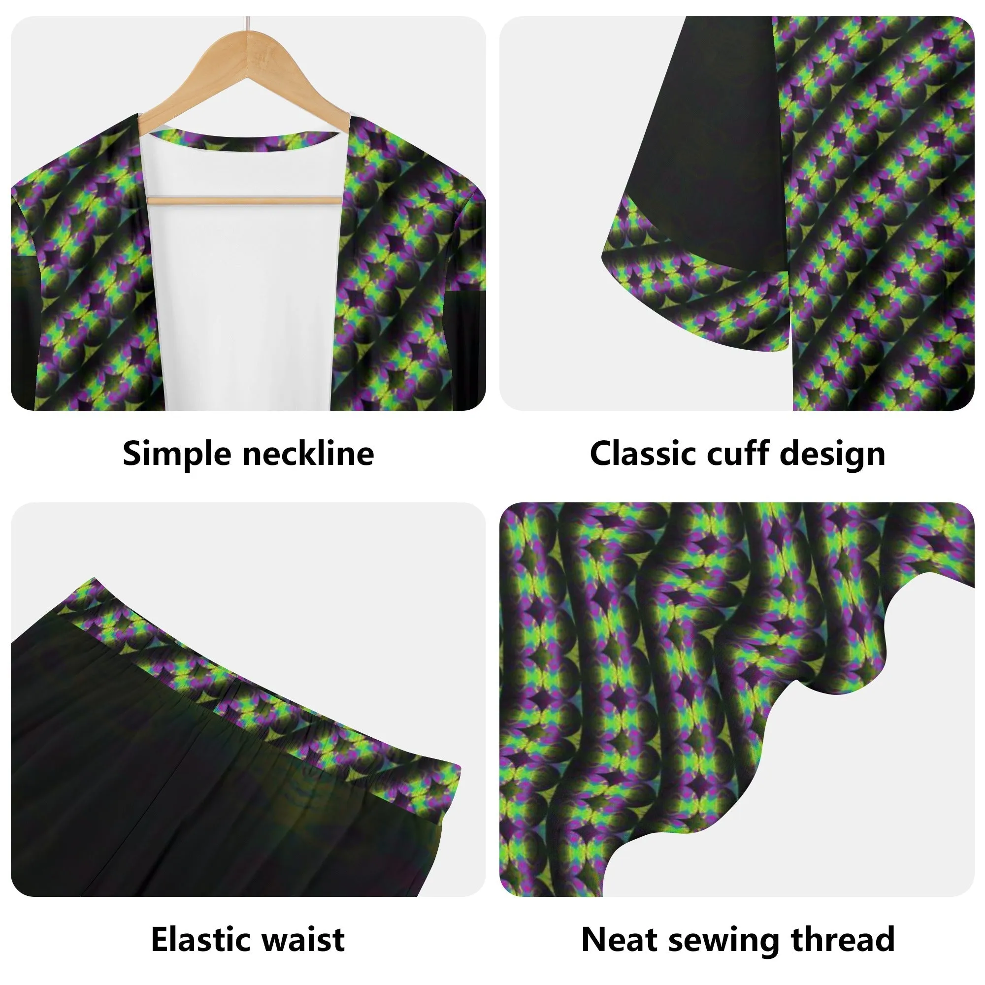 Snake Women's Long Sleeve Cardigan and Leggings 2pcs
