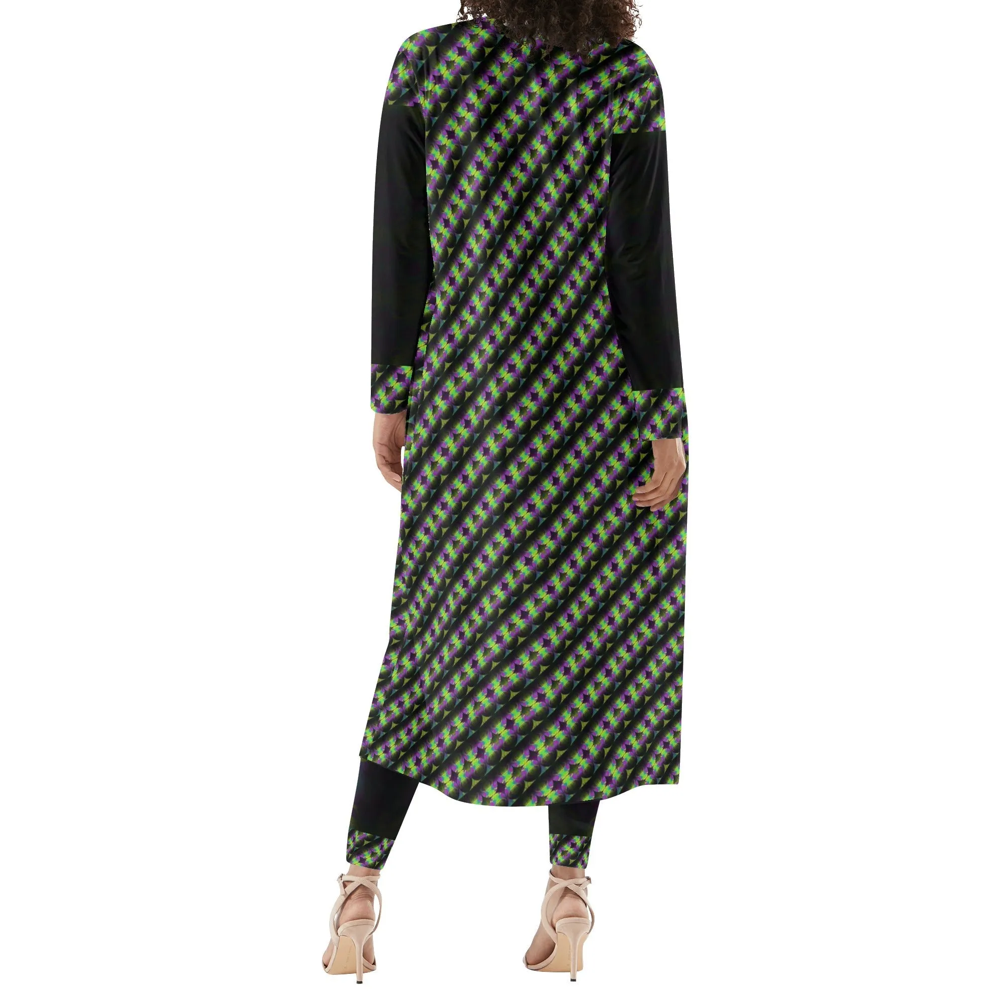 Snake Women's Long Sleeve Cardigan and Leggings 2pcs
