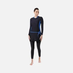 Speedo Adult Female 2Pc Full Body Suit -Navy/Bondi blue