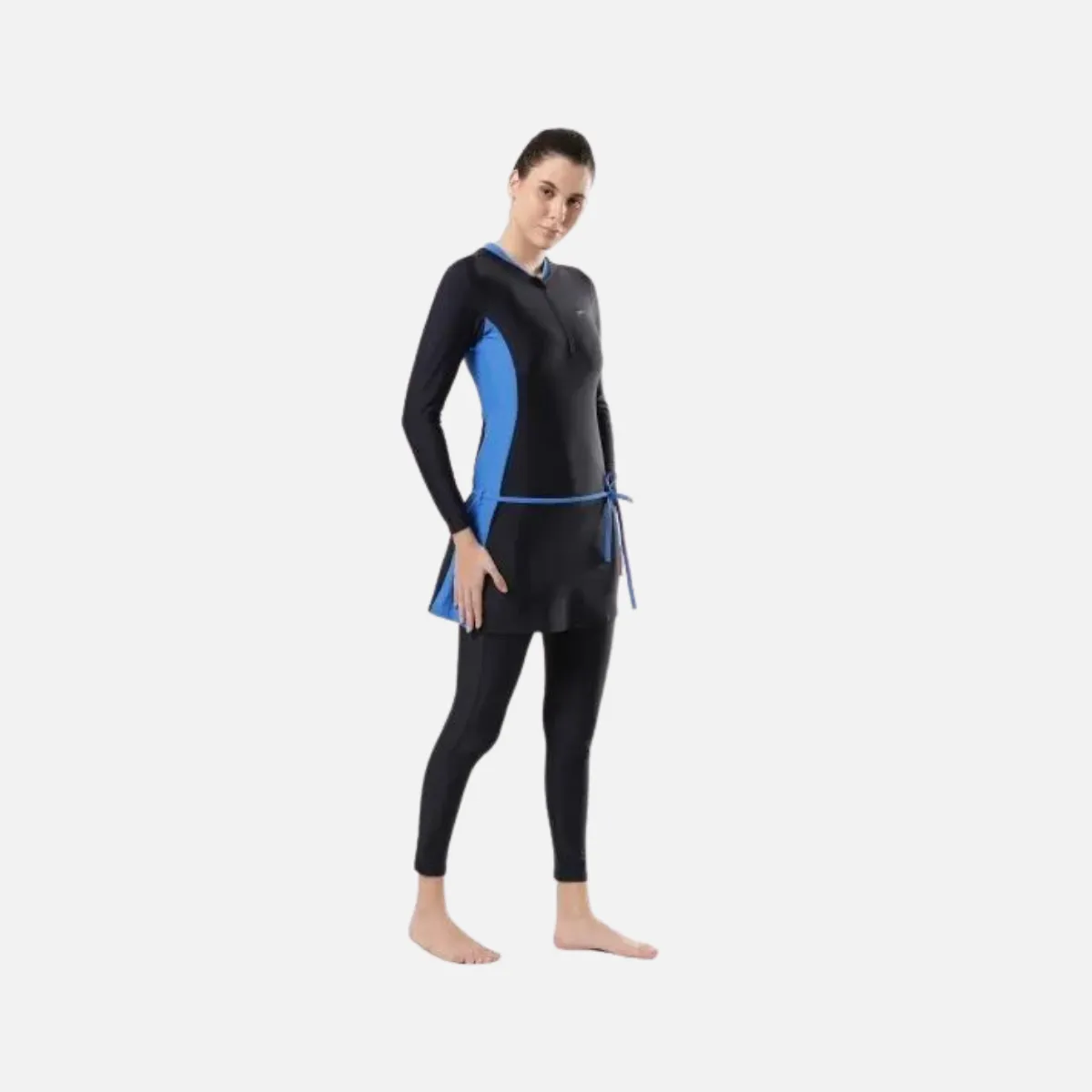 Speedo Adult Female 2Pc Full Body Suit -Navy/Bondi blue