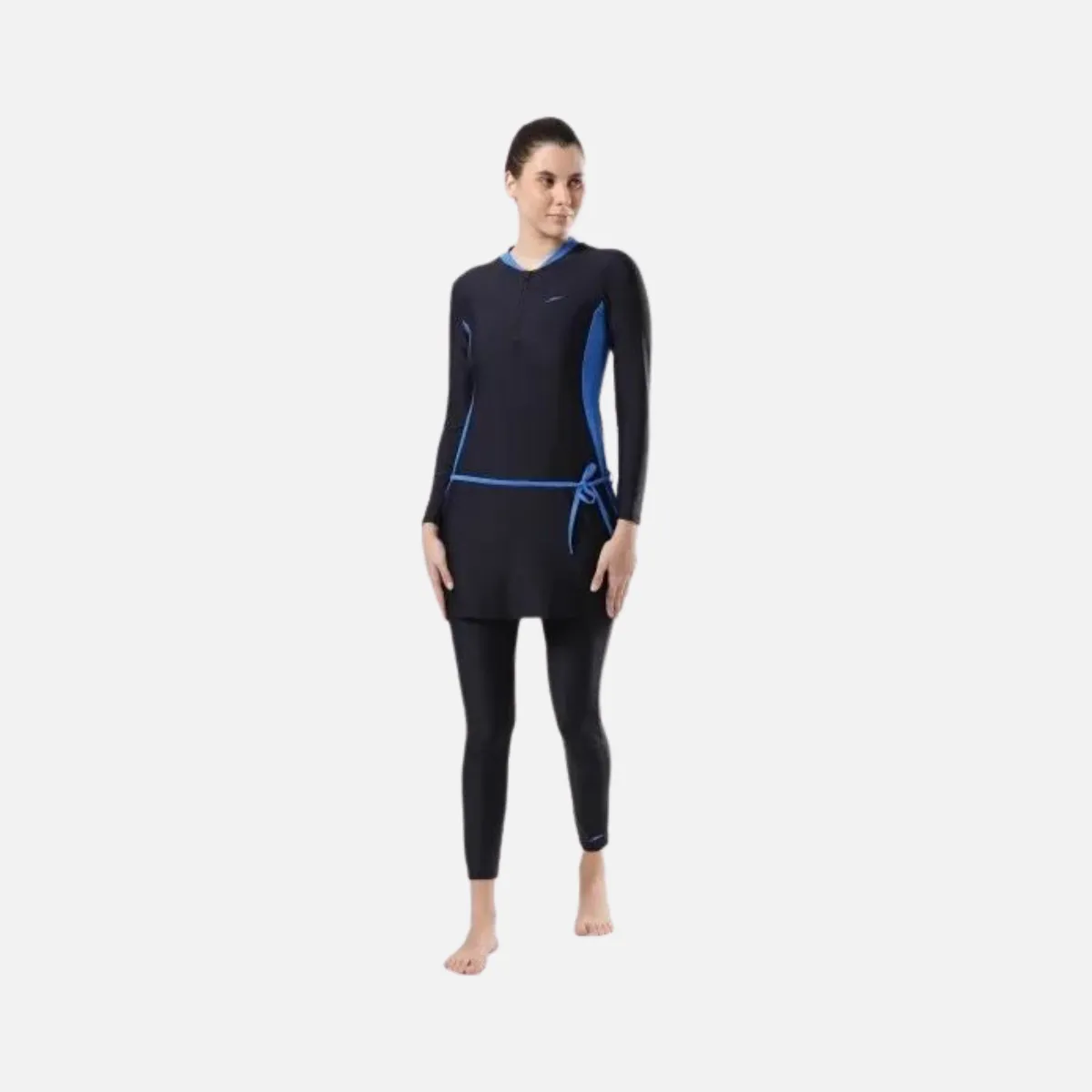 Speedo Adult Female 2Pc Full Body Suit -Navy/Bondi blue