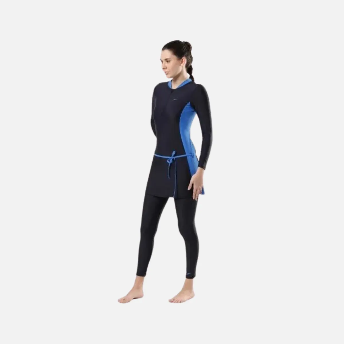Speedo Adult Female 2Pc Full Body Suit -Navy/Bondi blue