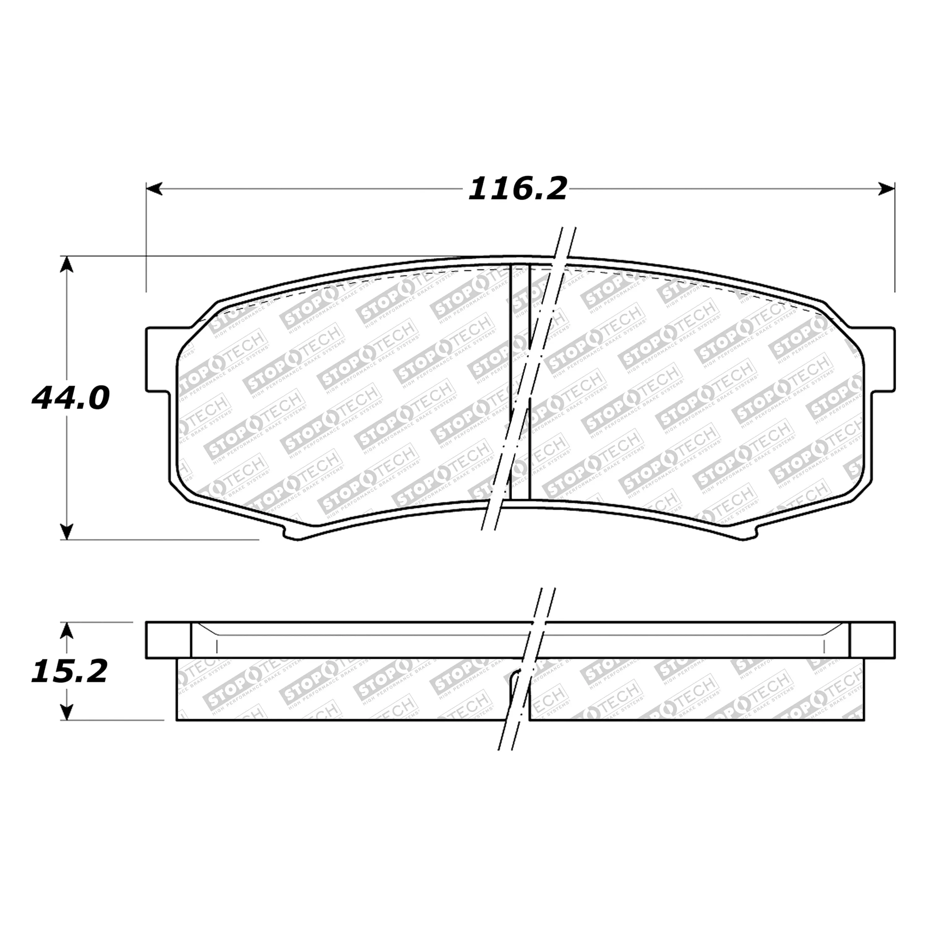 StopTech Street Select Brake Pads Toyota 4Runner (03-20) [Rear w/ Hardware] 305.06060