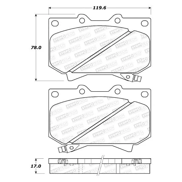 StopTech Street Select Brake Pads Toyota Tundra (2000-2002) [Front] 305.08120