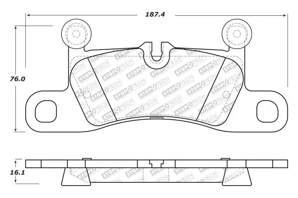 StopTech Street Select Brake Pads VW Touareg (11-17) [Rear w/ Hardware] 305.14530