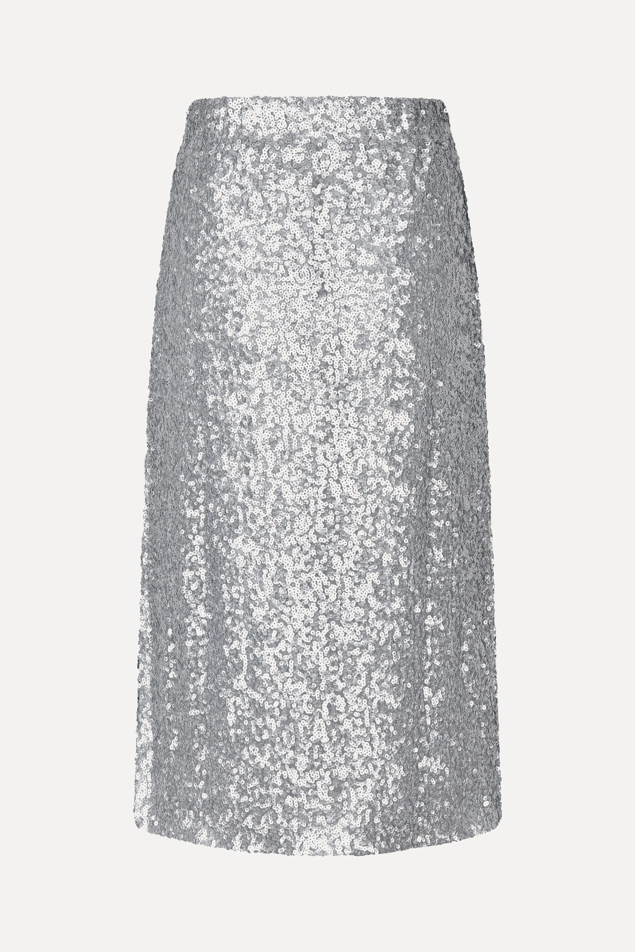 Straight Midi Skirt - Steel Grey