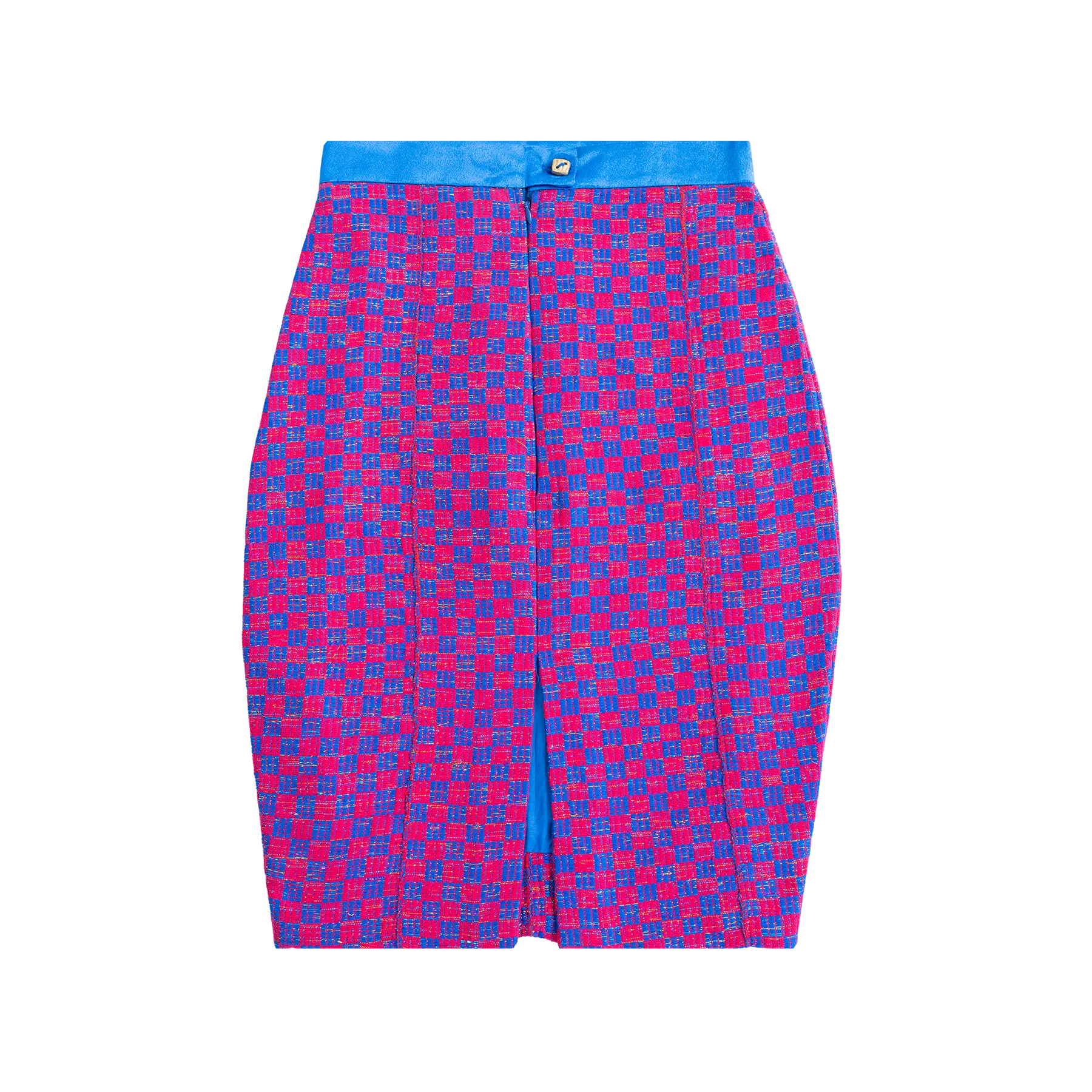The Akissi I royal blue and pink fully lined and structured skirt