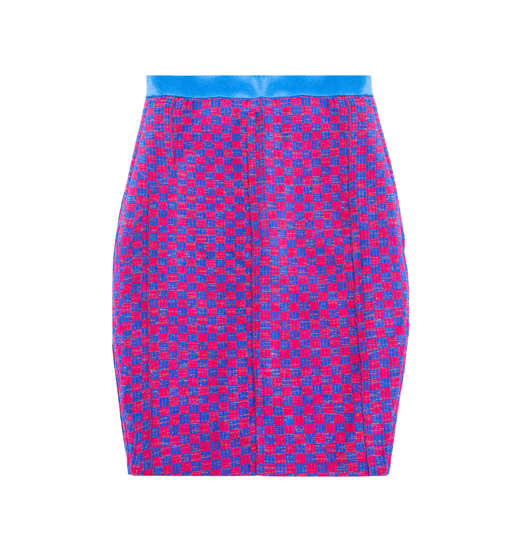 The Akissi I royal blue and pink fully lined and structured skirt