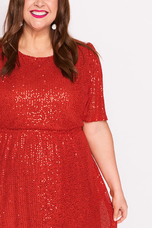 Tinsley Red Sequins Dress