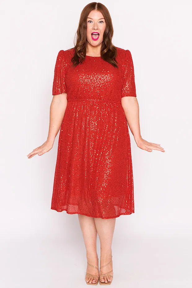 Tinsley Red Sequins Dress