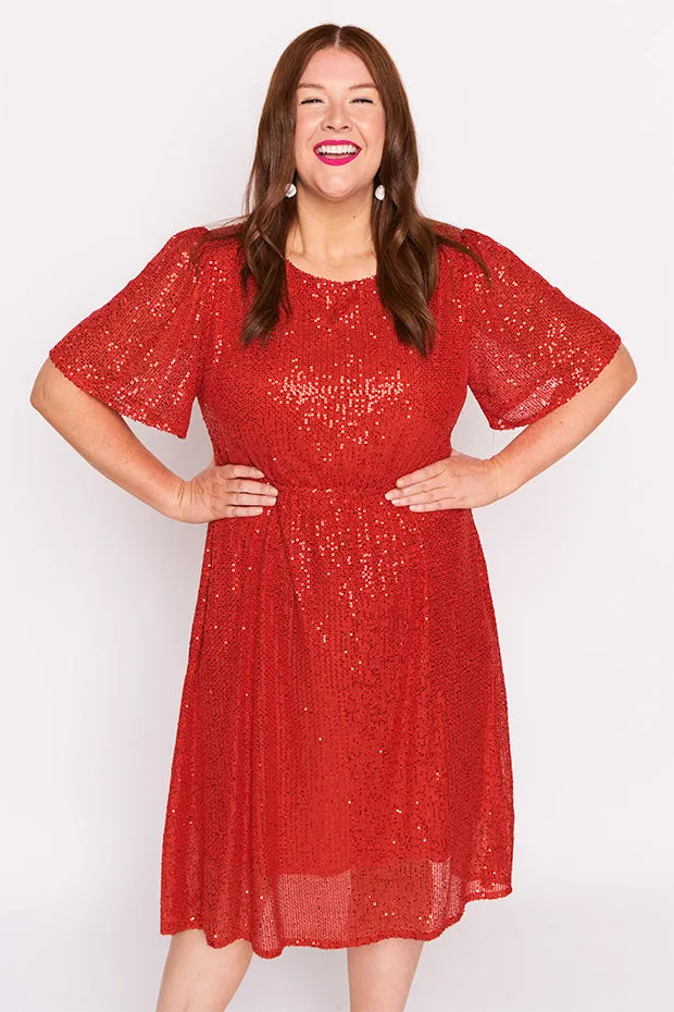 Tinsley Red Sequins Dress