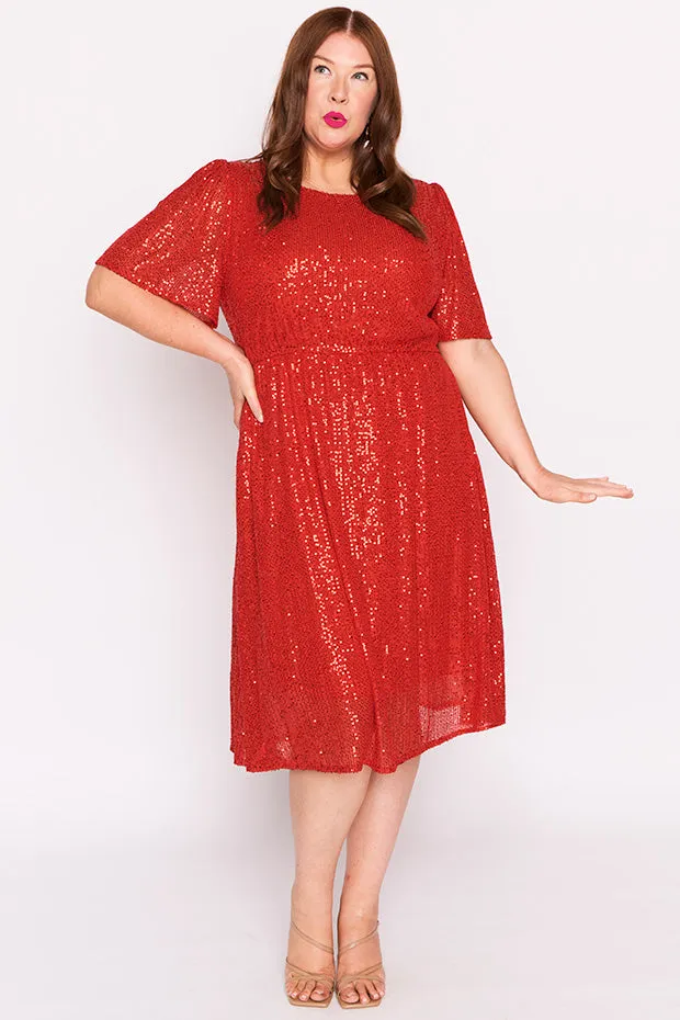 Tinsley Red Sequins Dress