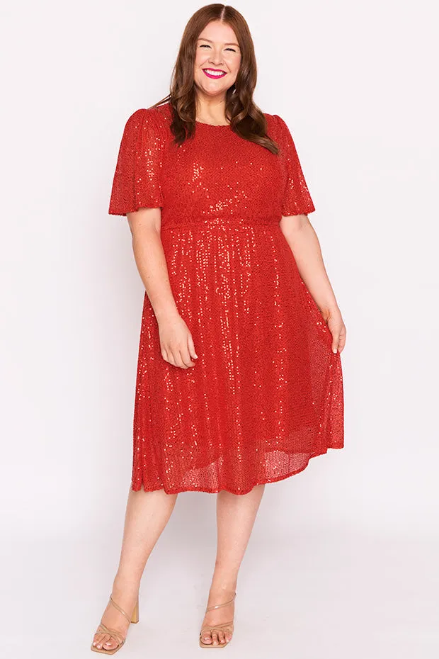 Tinsley Red Sequins Dress