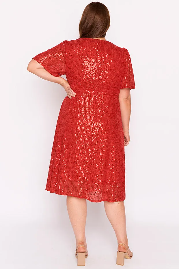Tinsley Red Sequins Dress
