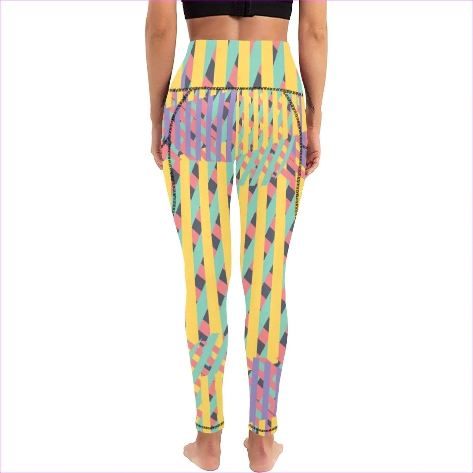 Vivid Weaved High waist Leggings with Pockets