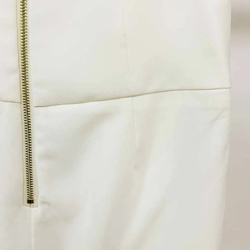 Women Hight Waisted Formal Pants Gold-tone Buttons Flare Trousers